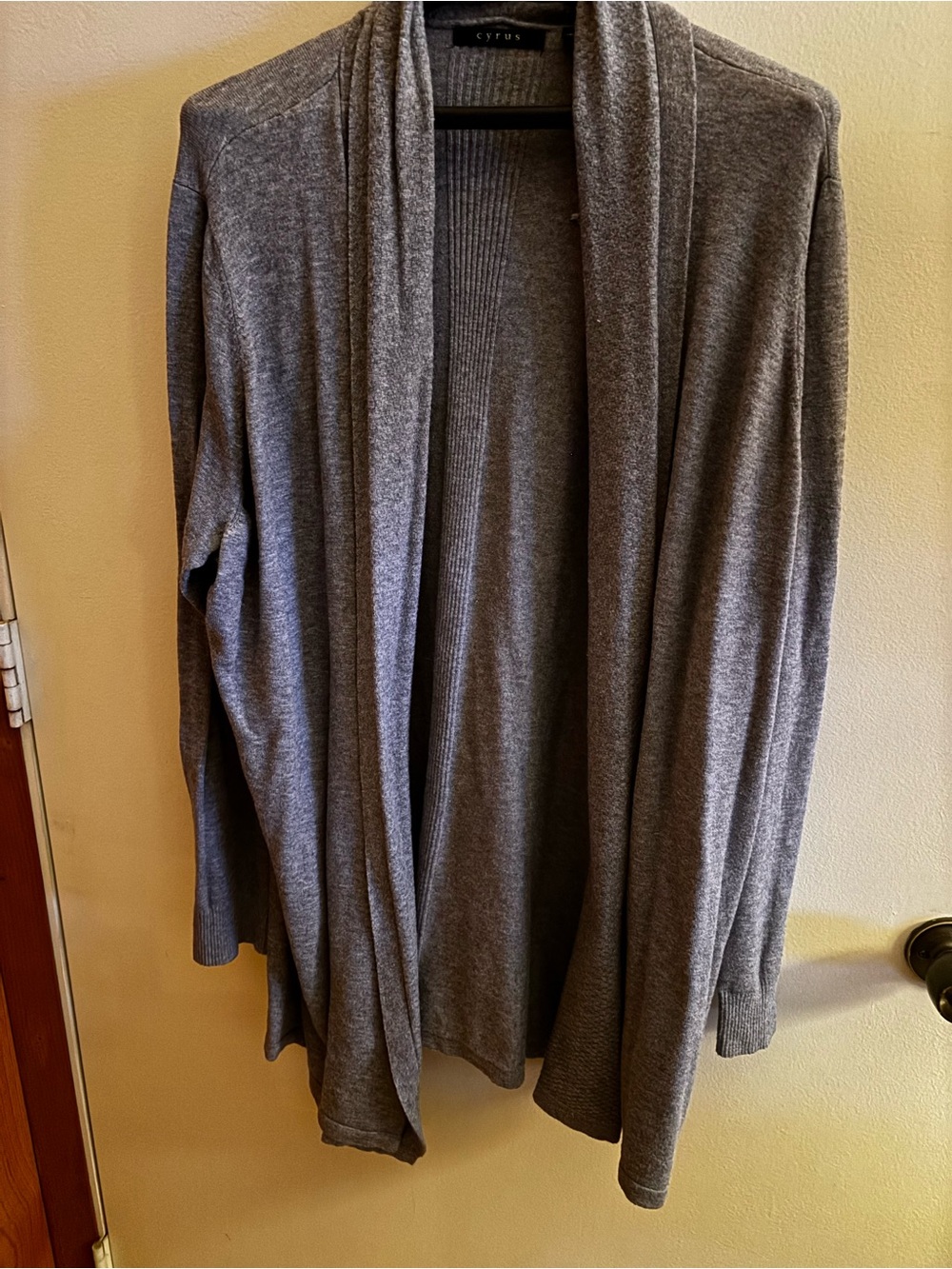 Cyrus Open Front Gray Cardigan